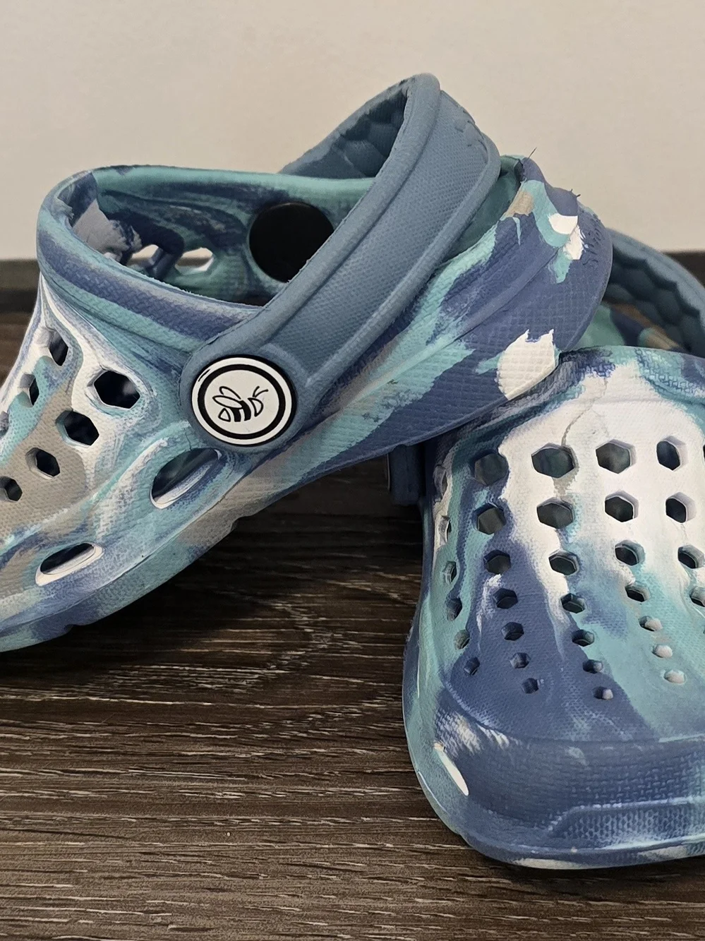 ToddlerBlue Tie-Dye Clog Sandals - Casual Comfort Size 4-5